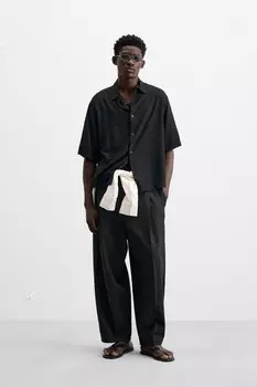 Рубашка ZARA, черный