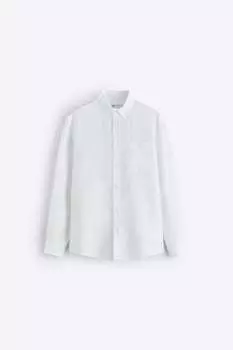 Рубашка Zara cotton - linen, белый