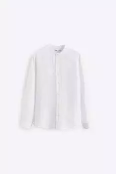 Рубашка Zara cotton - linen, белый