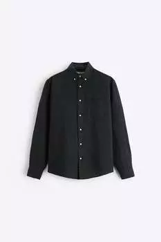 Рубашка Zara cotton - linen, чёрный
