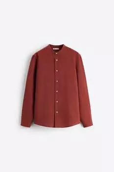 Рубашка Zara cotton - linen, красный