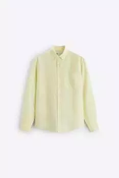 Рубашка Zara cotton - linen, жёлтый