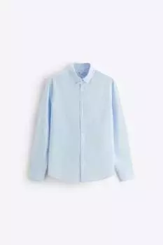Рубашка Zara cotton, светло-голубой