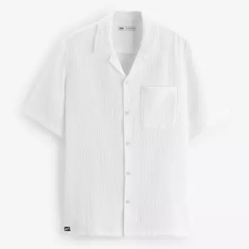 Рубашка Zara Creased-effect, белый