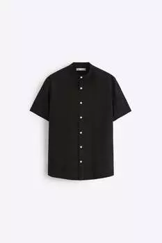 Рубашка Zara creased-effect, чёрный