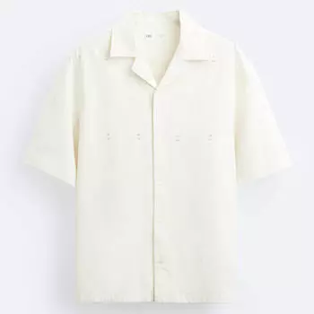 Рубашка Zara Cutwork Embroidery, экрю