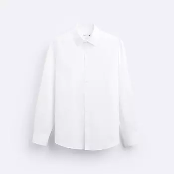 Рубашка Zara Easy Care Textured, белый