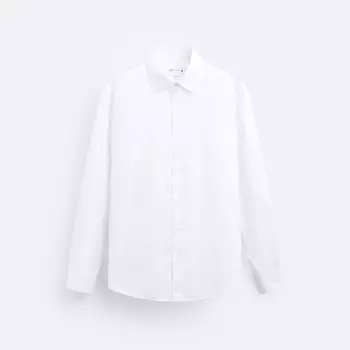 Рубашка Zara Easy Care Textured, белый