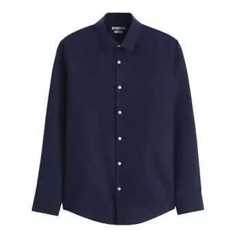 Рубашка Zara Easy Care Textured, морской синий