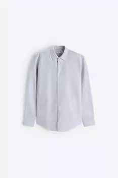 Рубашка Zara Easy care textured, серый