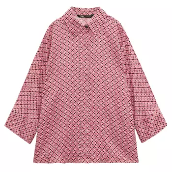 Рубашка Zara Geometric Print, разноцветный