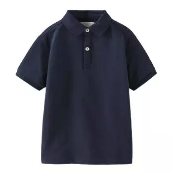 Рубашка Zara Kids Basic Polo, темно-синий