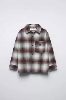 Рубашка ZARA, кирпичный