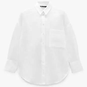 Рубашка Zara Linen, белый