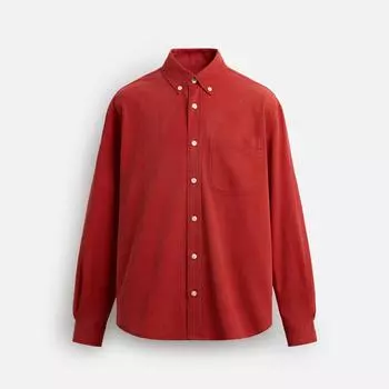 Рубашка Zara Lyocell - Cotton, красный