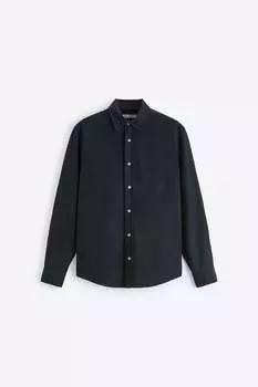 Рубашка Zara lyocell - cotton, тёмно-синий