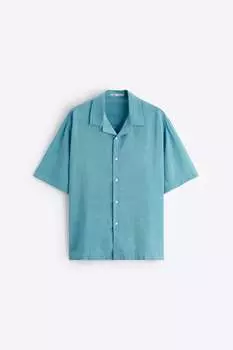 Рубашка Zara modal blend, голубой