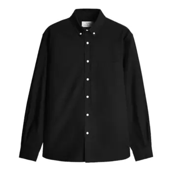 Рубашка Zara Oxford Shirt With Pocket, черный