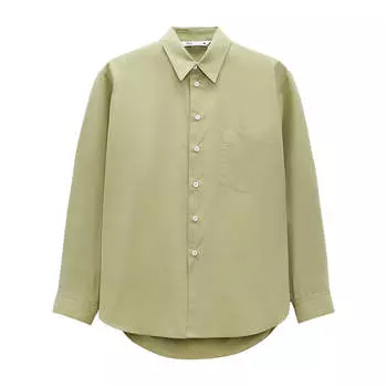 Рубашка Zara Poplin, светло-фисташковый