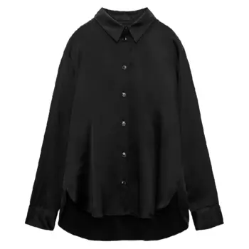 Рубашка Zara Satin, черный