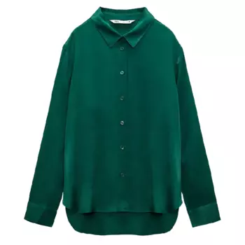 Рубашка Zara Satin, зеленый