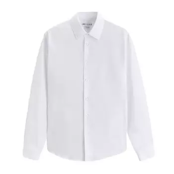 Рубашка Zara Stretchy Poplin, белый
