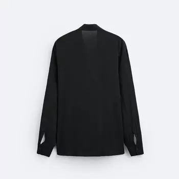 Рубашка Zara Viscose Bow, черный