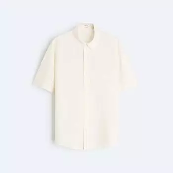 Рубашка Zara Viscose - Silk, кремовый