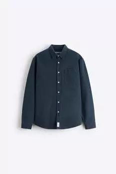 Рубашка Zara with pocket, тёмно-синий
