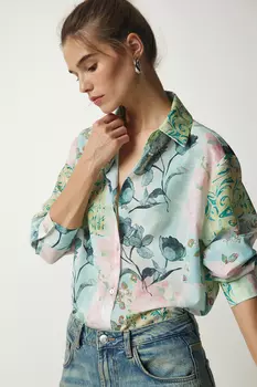 Рубашка – зеленая – стандартного кроя Happiness stanbul, зеленый