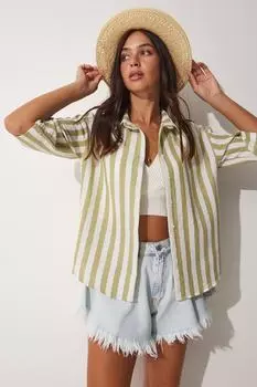 Рубашка – зеленая – стандартного кроя Happiness stanbul, зеленый