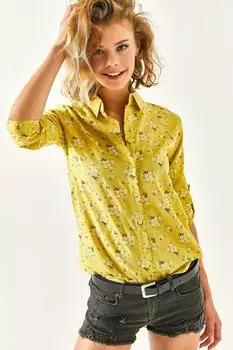 Рубашка – зеленая – стандартного кроя Olalook, зеленый