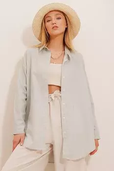 Рубашка – зеленая – стандартного кроя Trend Alaat Stili, зеленый