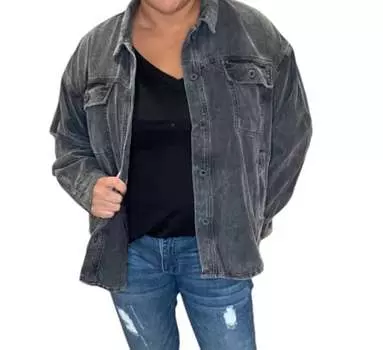 Рубашка-жакет Cordour на пуговицах черного цвета Easel