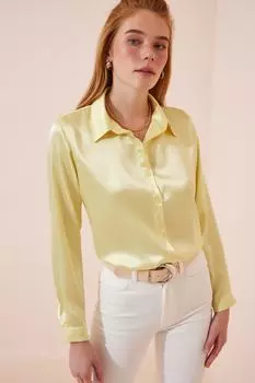 Рубашка - Желтая - Классический крой Happiness stanbul, желтый