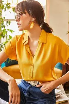 Рубашка - Желтая - Классический крой Olalook, желтый