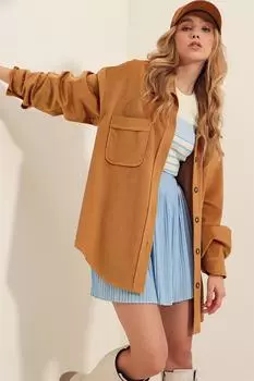 Рубашка - Желтая - Классический крой Trend Alaat Stili, желтый