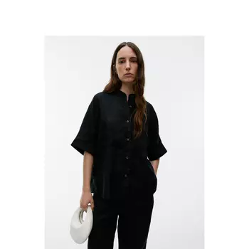 Рубашка женская Arket льняная, черный