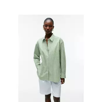 Рубашка женская Arket полосатая, зеленый / белый