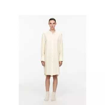 Рубашка женская Arket с длинным рукавом и воротником-стойкой, бежевый