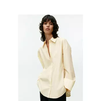 Рубашка женская Arket с длинными рукавами, кремовый