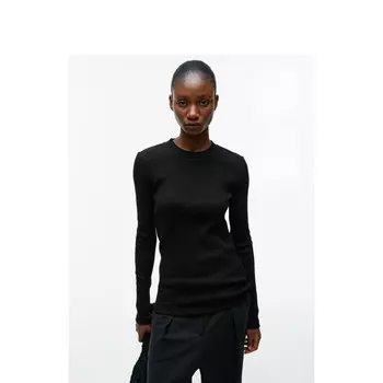 Рубашка женская Arket в рубчик, черный