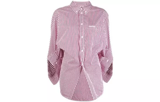 Рубашка женская Balenciaga полосатая, розовый / белый