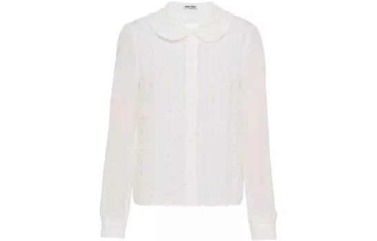Рубашка женская белая Miu Miu