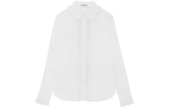 Рубашка женская белая Saint Laurent