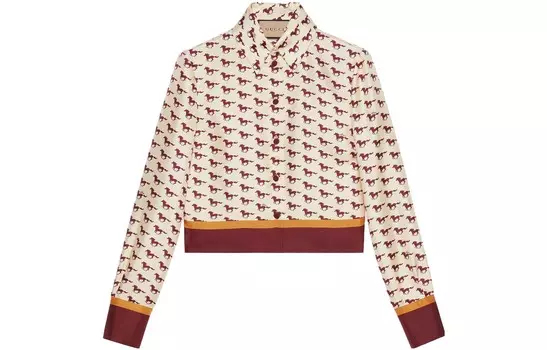 Рубашка женская бежевая Gucci
