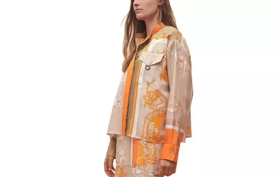 Рубашка женская бежевая Hermes