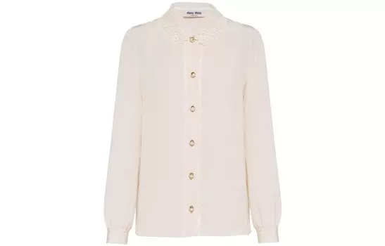 Рубашка женская бежевая Miu Miu