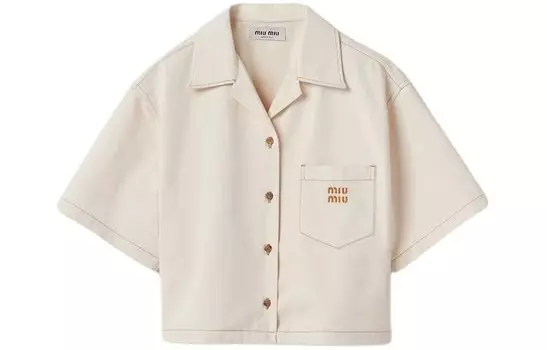 Рубашка женская бежевая Miu Miu