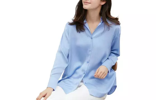 Рубашка женская бирюзовая Uniqlo